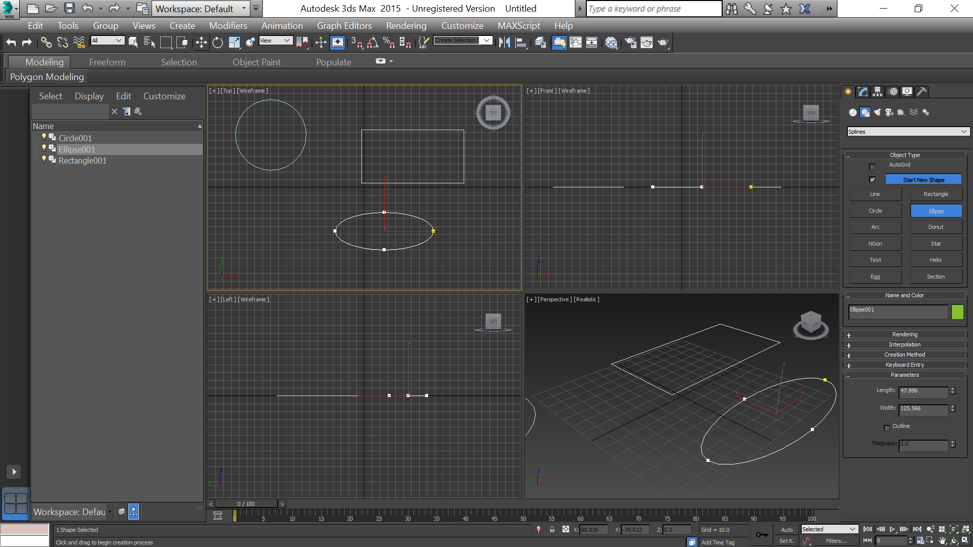 Draw circle, rectangle, ellipse